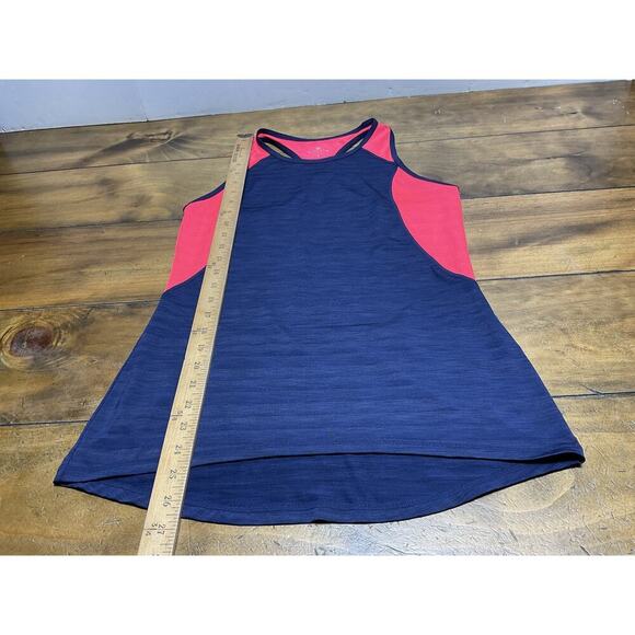 Athleta Women’s Racerback Tank Top Size Small Pink Blue Mesh Panels - Picture 4 of 7